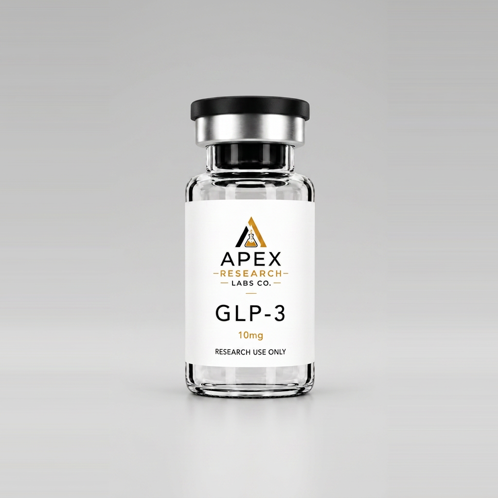 GLP-3 research vial by Apex Research Labs Co.